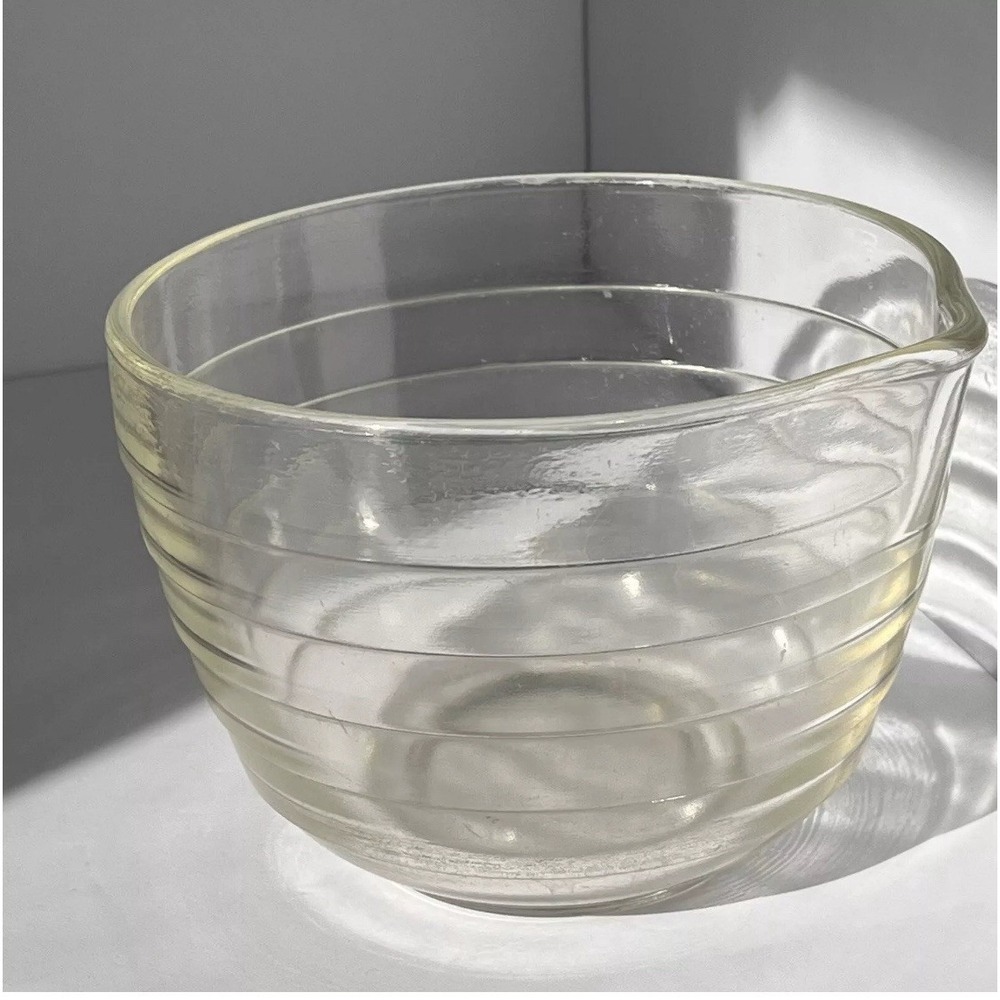 VTG WESTINGHOUSE PYREX CLEAR GLASS BEEHIVE‎ BOWL SPOUT  # 6